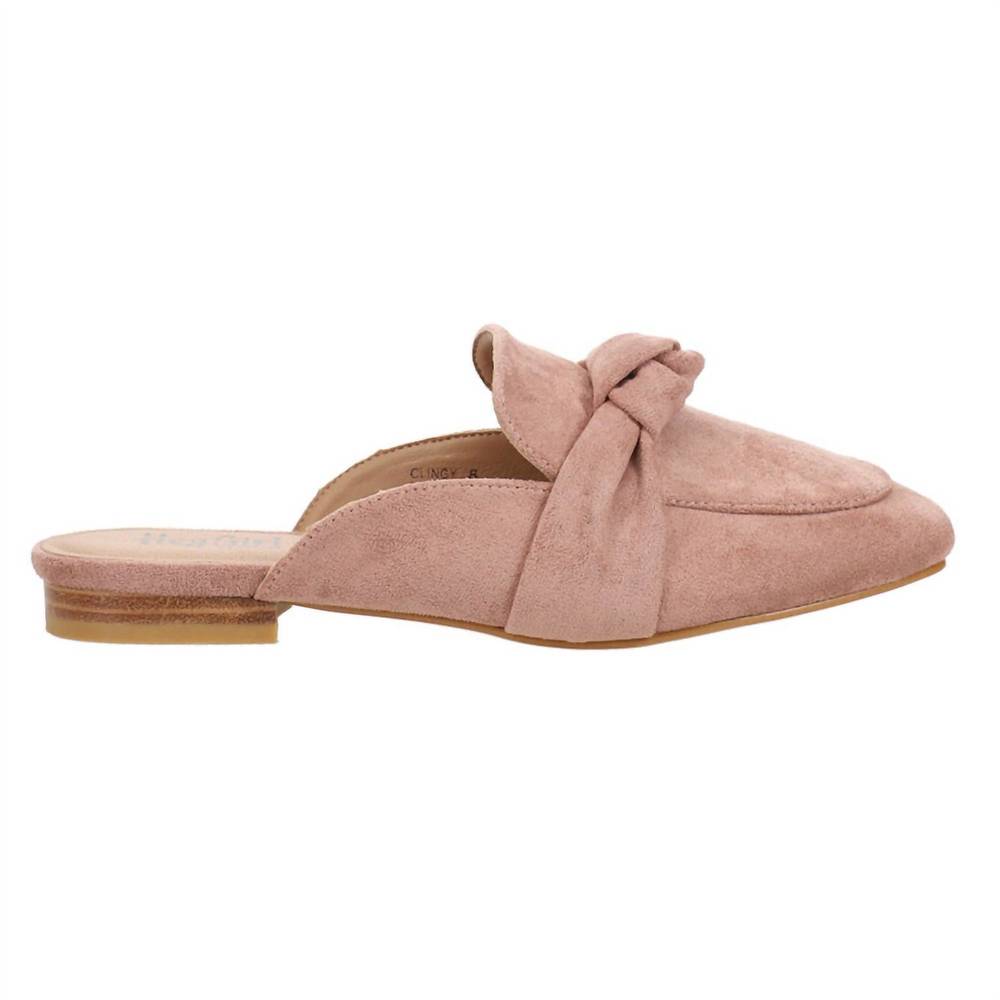 Women's Pink Suede Mules
